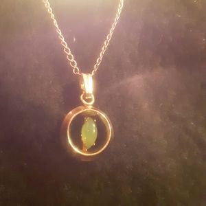 Jade with 12k gold filled neckless